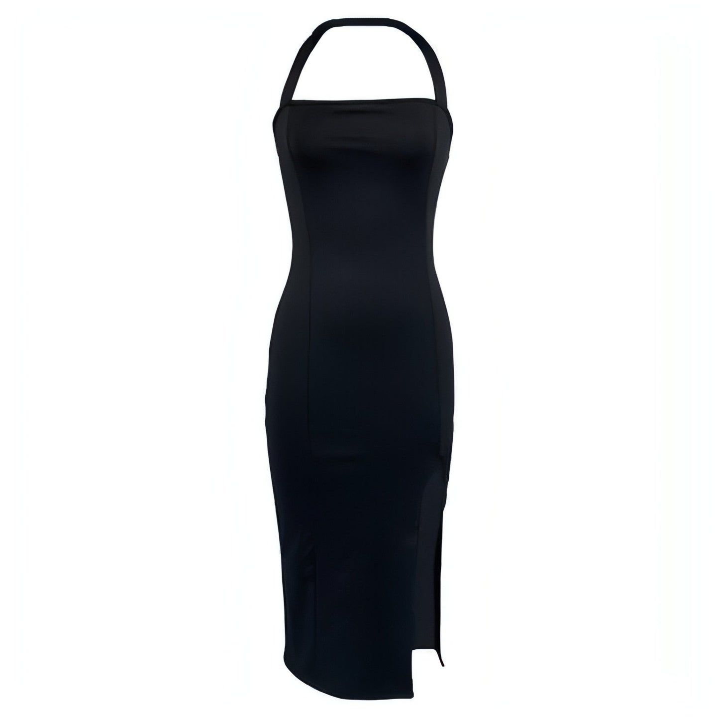 Women's Elegant Backless Halter Maxi Dress for Evening Wear