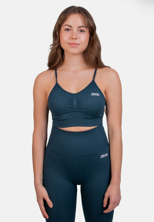 Seamless Sports Bra Adjustable Straps Removable Pads