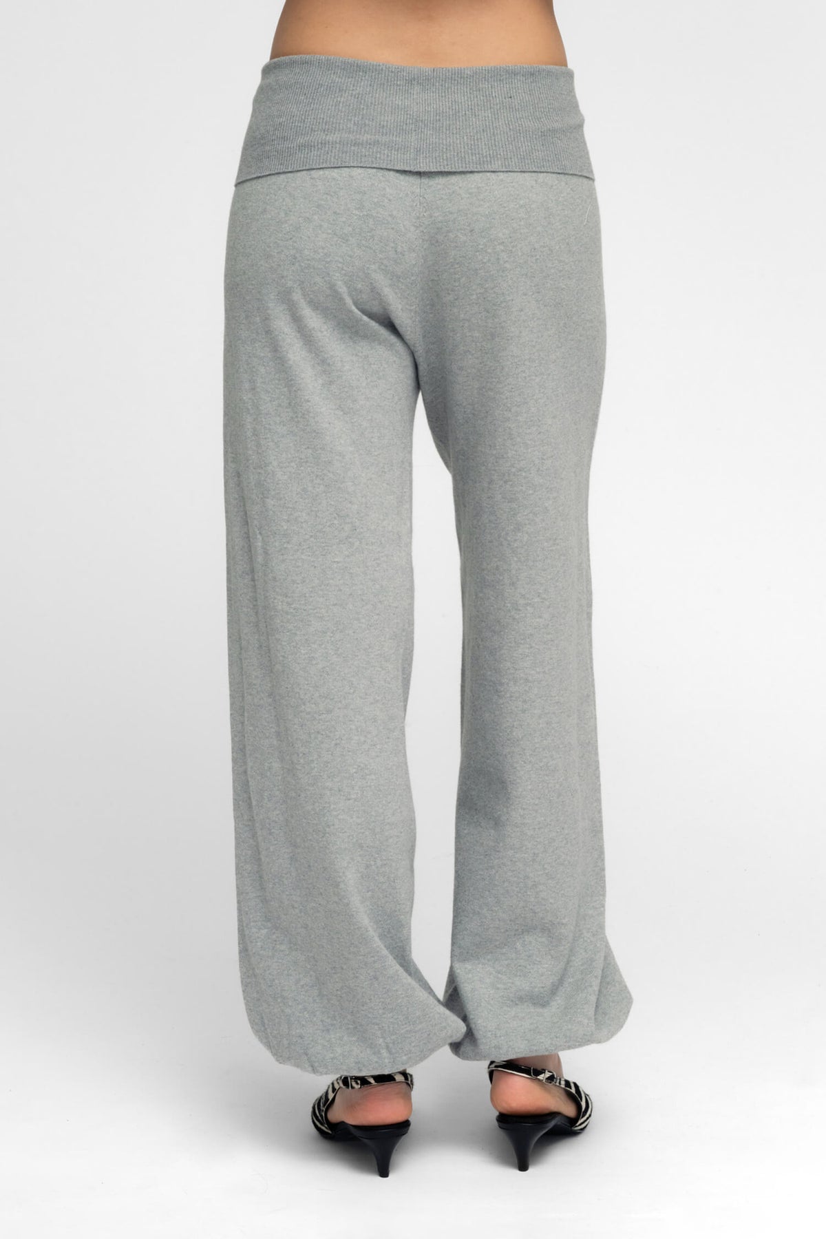 Balloon Knit Joggers – Heather Gray