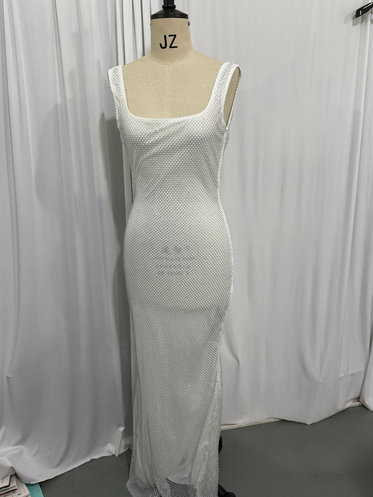 Double shoulder strap sequin strap dress