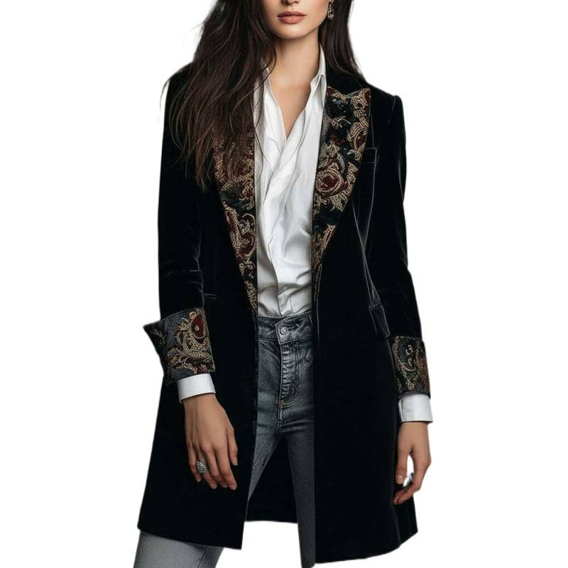Velvet Panel Coat