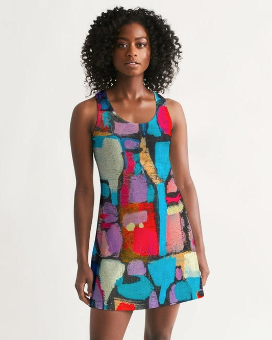 Women's Geometric Racerback Casual Dress
