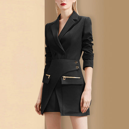 Women's Office Blazer Skirt Suit Set Elegant Two Piece Wear