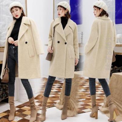 Women's Loose Fit Thick Woolen Coat for Autumn/Winter