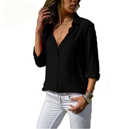Elegant Long Sleeve Casual Women's Street Shirt