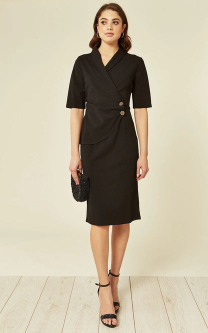 Women's Wrap Blazer Dress Elegant Office Dress