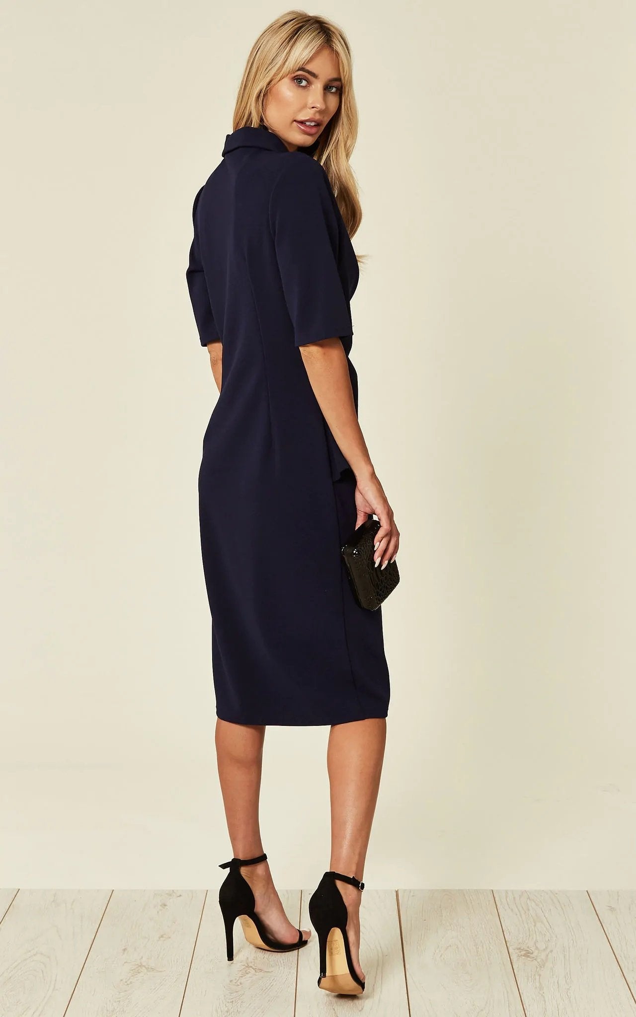 Women's Wrap Blazer Dress Elegant Office Dress
