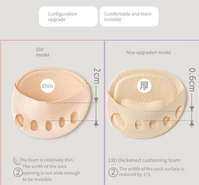 Women Invisible Split Toe High Heel Forefoot Cushion Pad