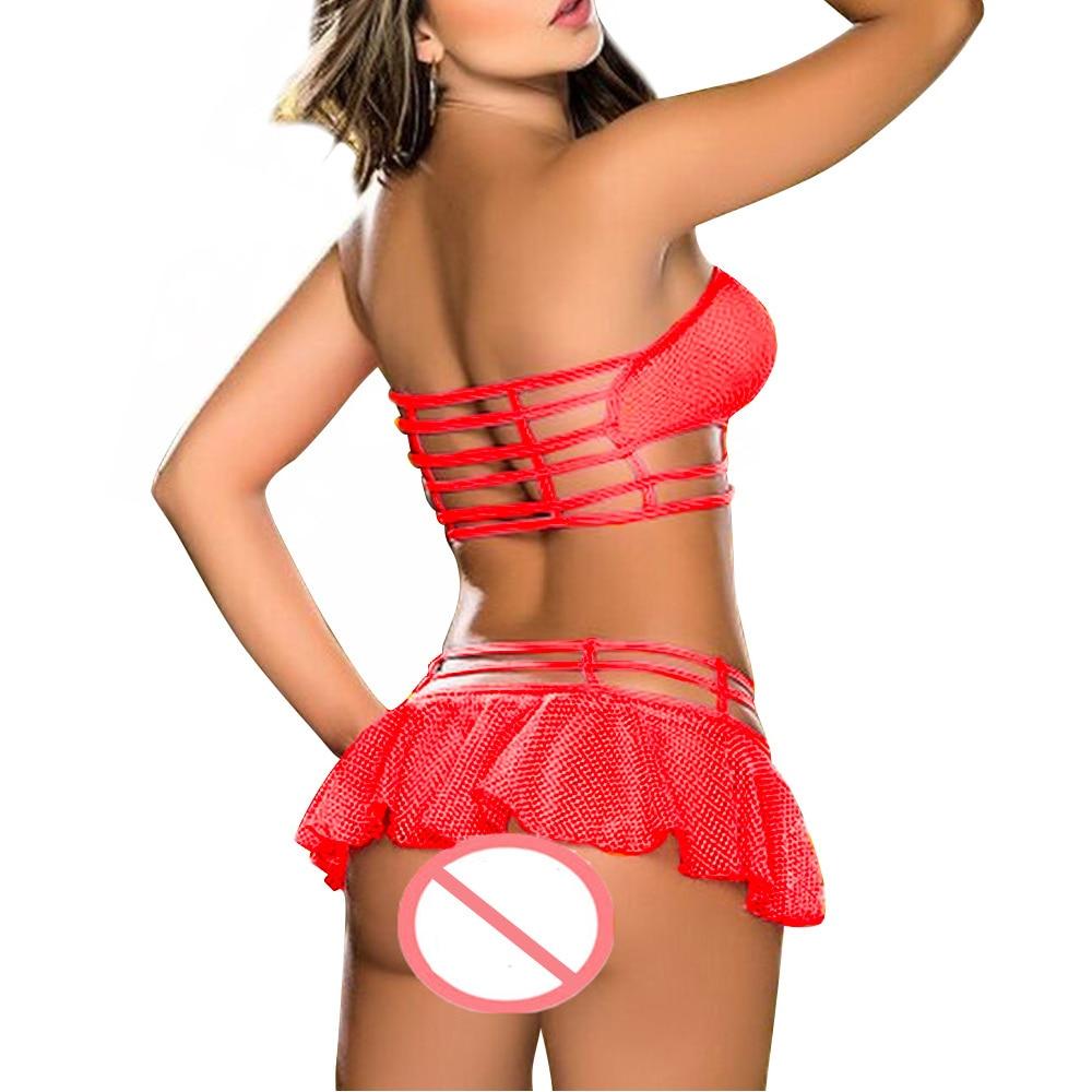 Lace Corset Babydoll G-String Push Up Lingerie Set