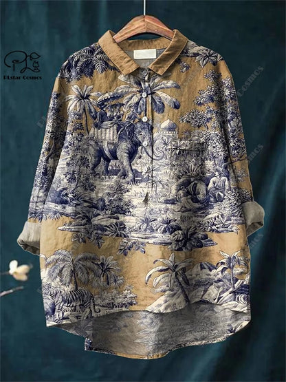 Women 3D Floral Open Tube Shirt Strapless Summer Top Printed