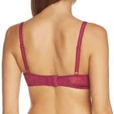 Women Fuchsia Deep Plunge Seamless Padded Push Up Bra