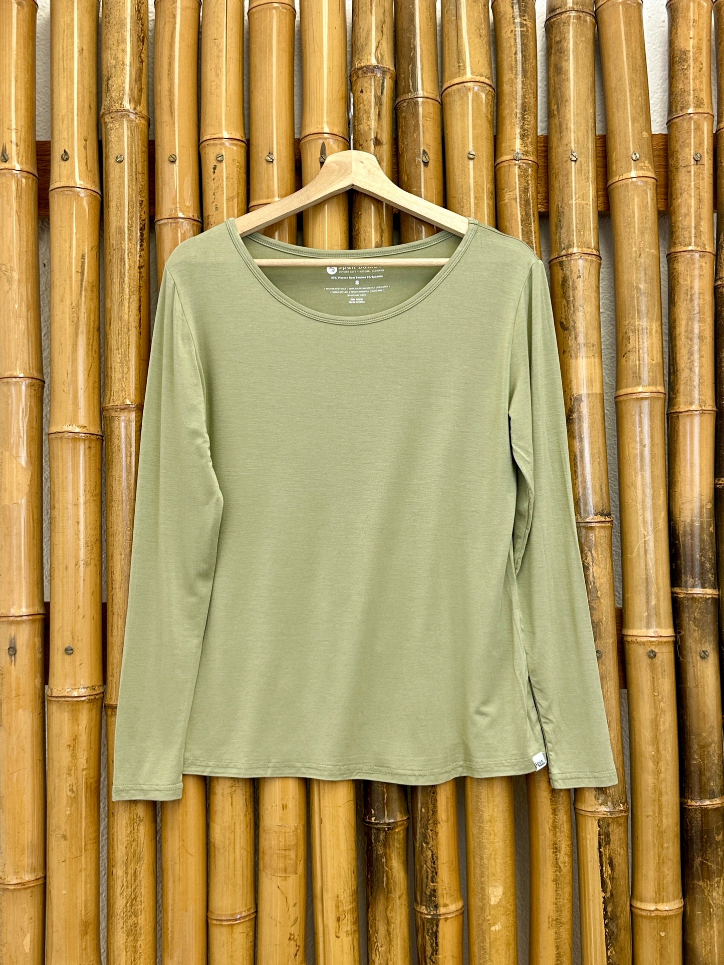 Bamboo Lounge Long Sleeve T Shirt Womens Soft Casual Daywear