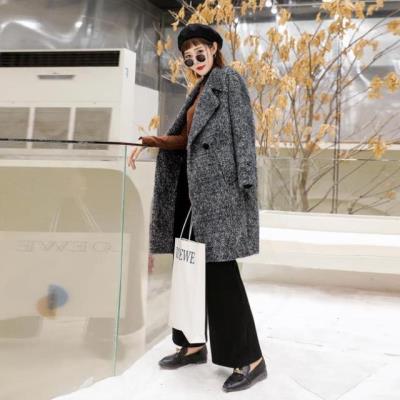 Women's Loose Fit Thick Woolen Coat for Autumn/Winter