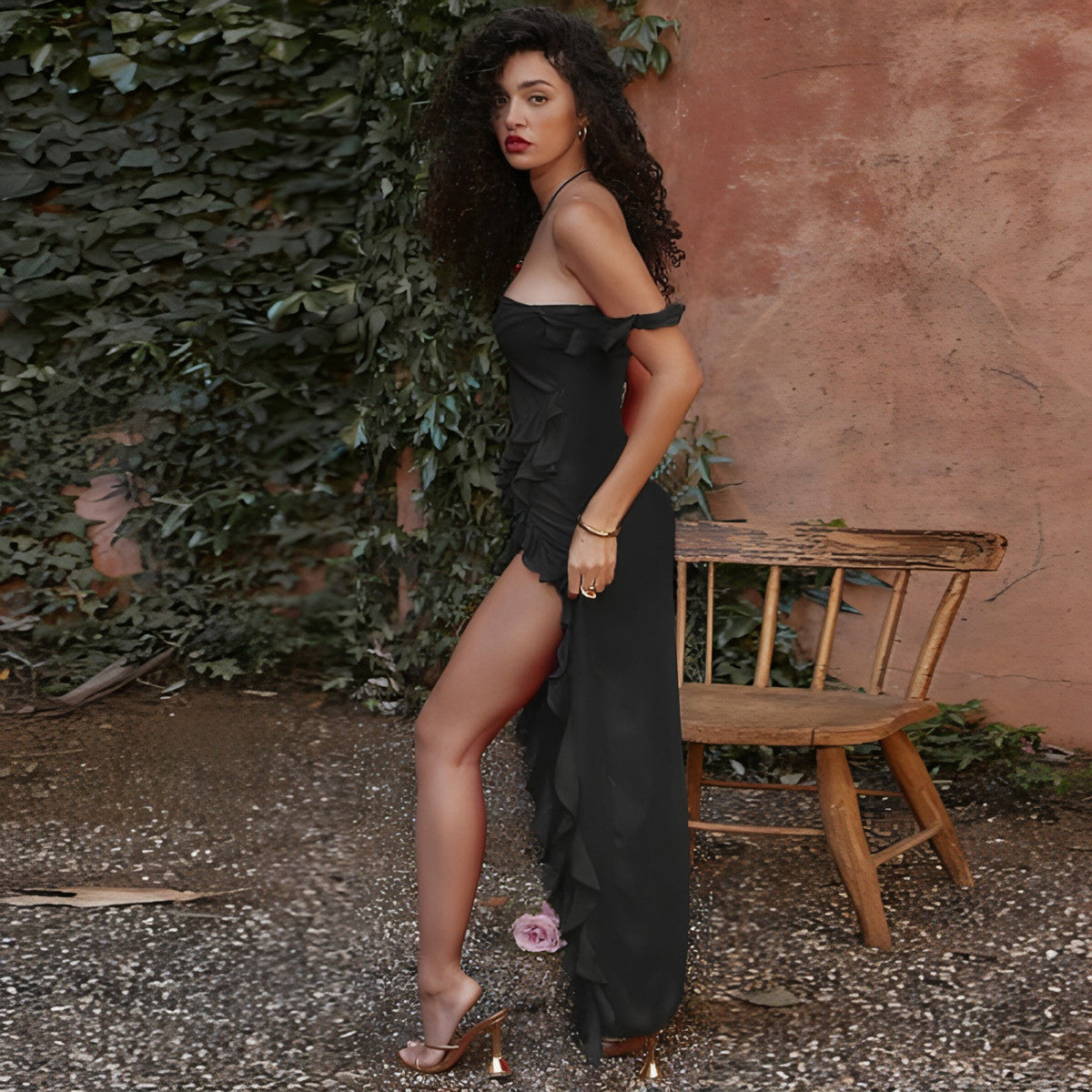 Women's Summer Stringy Stitch Bodycon Dress Elegant Chic