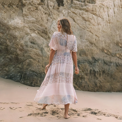 Floral Print A-Line Dress Women Spring Casual Elegant Wear