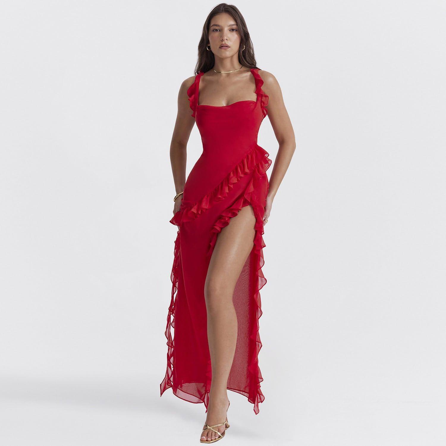 Women's Summer Stringy Stitch Bodycon Dress Elegant Chic