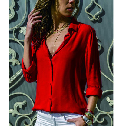 Elegant Long Sleeve Casual Women's Street Shirt