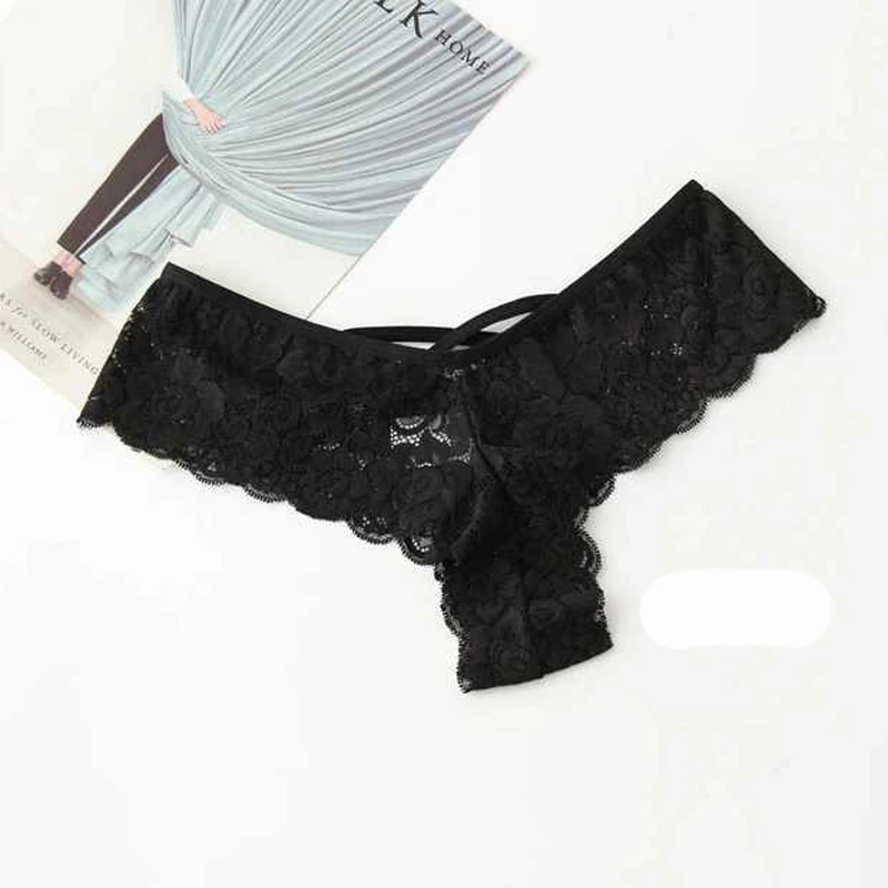 Women Lace Seamless Thong Underwear 4 Pack Stretch Brief Set