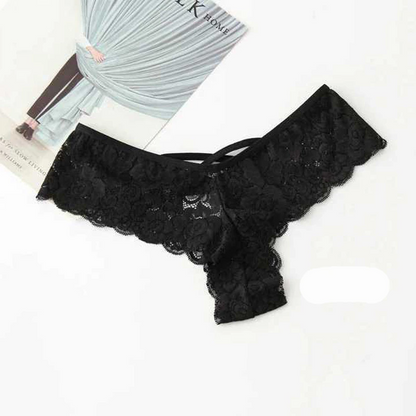 Women Lace Seamless Thong Underwear 4 Pack Stretch Brief Set