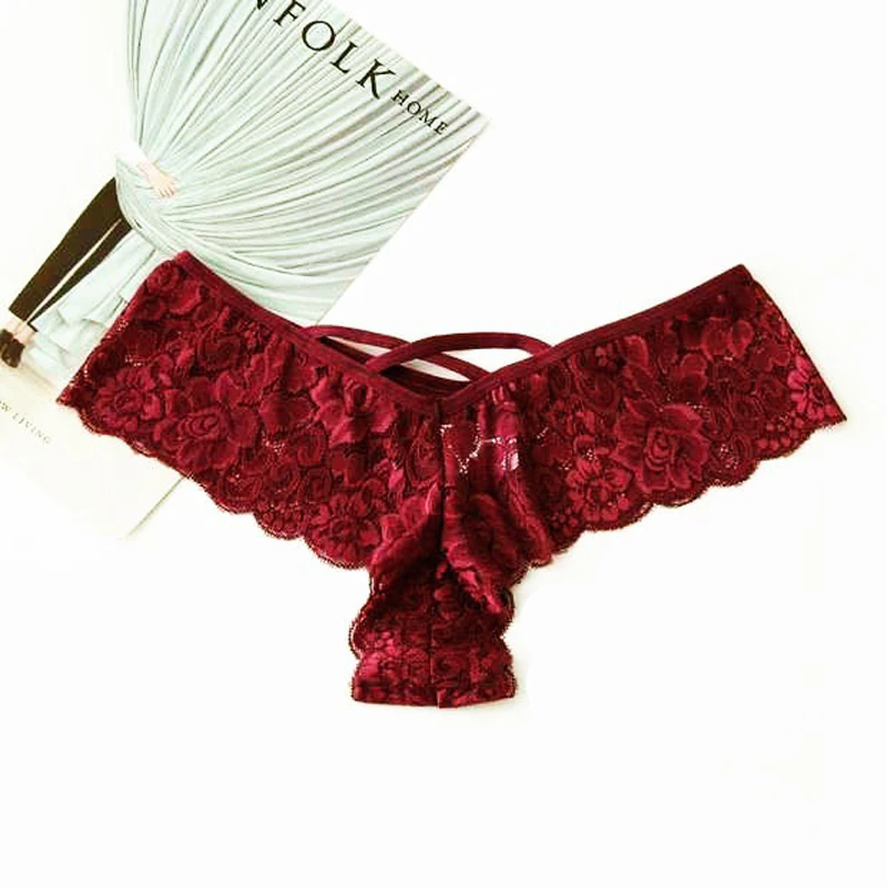 Women Lace Seamless Thong Underwear 4 Pack Stretch Brief Set