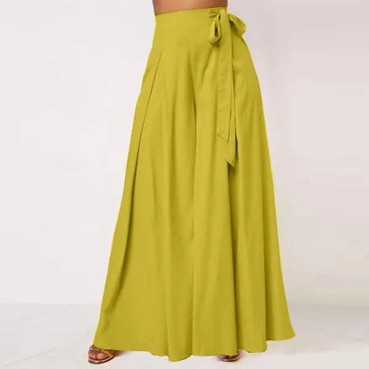 Women's High-Waisted Flared Wide-Leg Pants