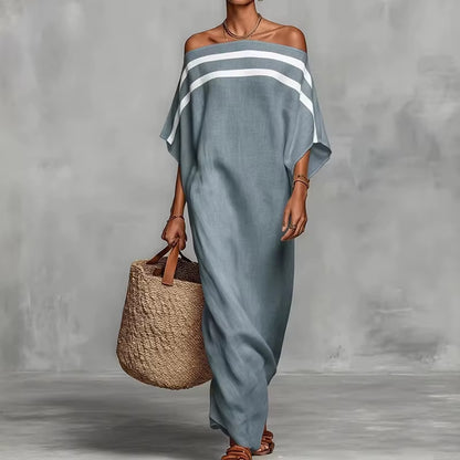 Women Beach Style Long Sleeve Boho Floral Print Maxi Dress