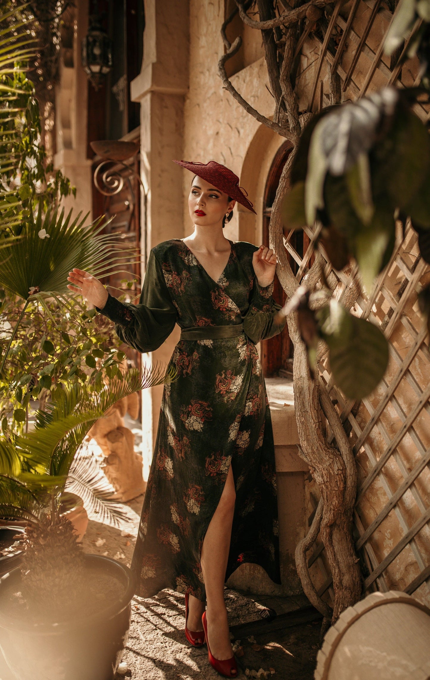 Long Sleeve Wrap Maxi Dress Women Elegant Boho Evening Wear