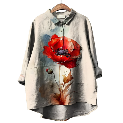 Women 3D Floral Open Tube Shirt Strapless Summer Top Printed