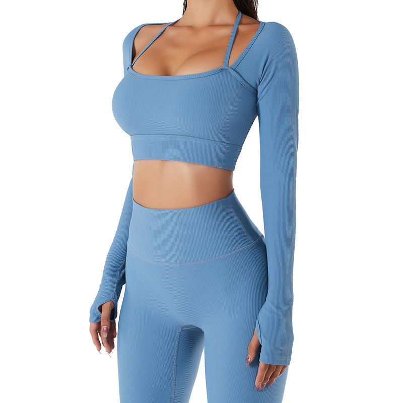 Women Quick Drying Slim Fit Workout Top Leggings Active Set