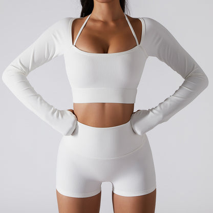 Women Quick Drying Slim Fit Workout Top Leggings Active Set