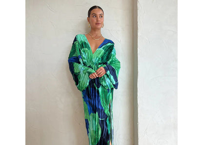 New Pleated Dress Elegant Casual Summer Midi Dress For Women
