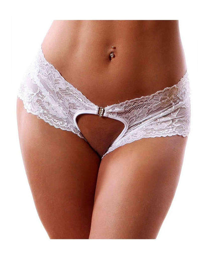 Women Sheer Cutout Lace Brief Underwear Stretch Panty Set