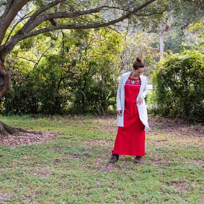 Handmade Floral Embroidered Mexican Maxi Dress Women