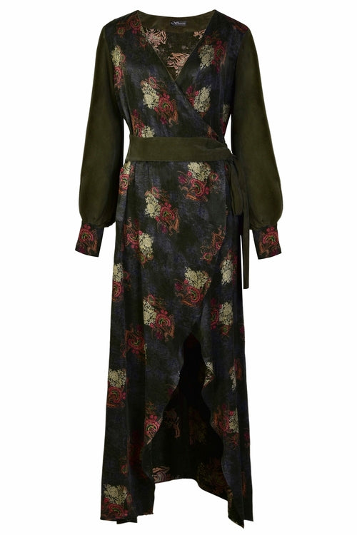 Long Sleeve Wrap Maxi Dress Women Elegant Boho Evening Wear
