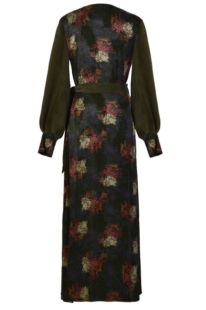 Long Sleeve Wrap Maxi Dress Women Elegant Boho Evening Wear