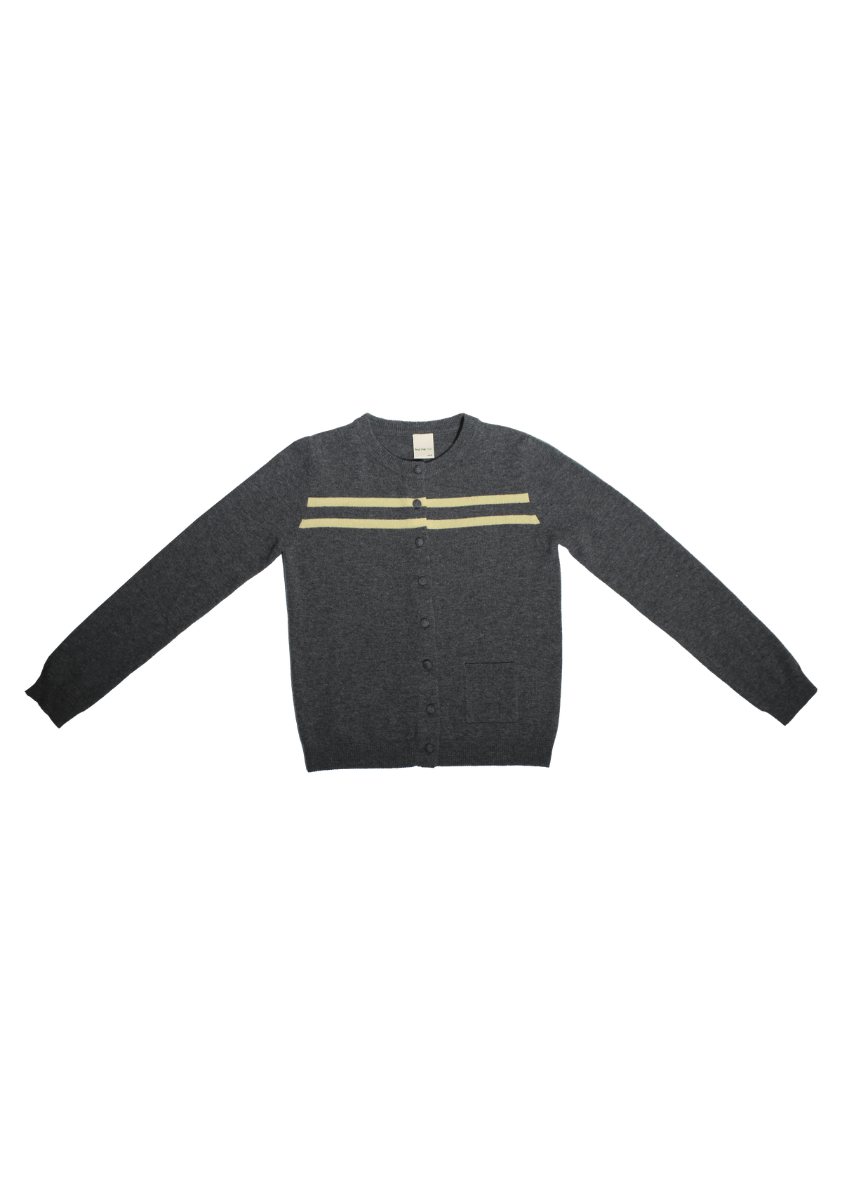 Women Cashmere Wool Stripe Cardigan Charcoal Butter Knit