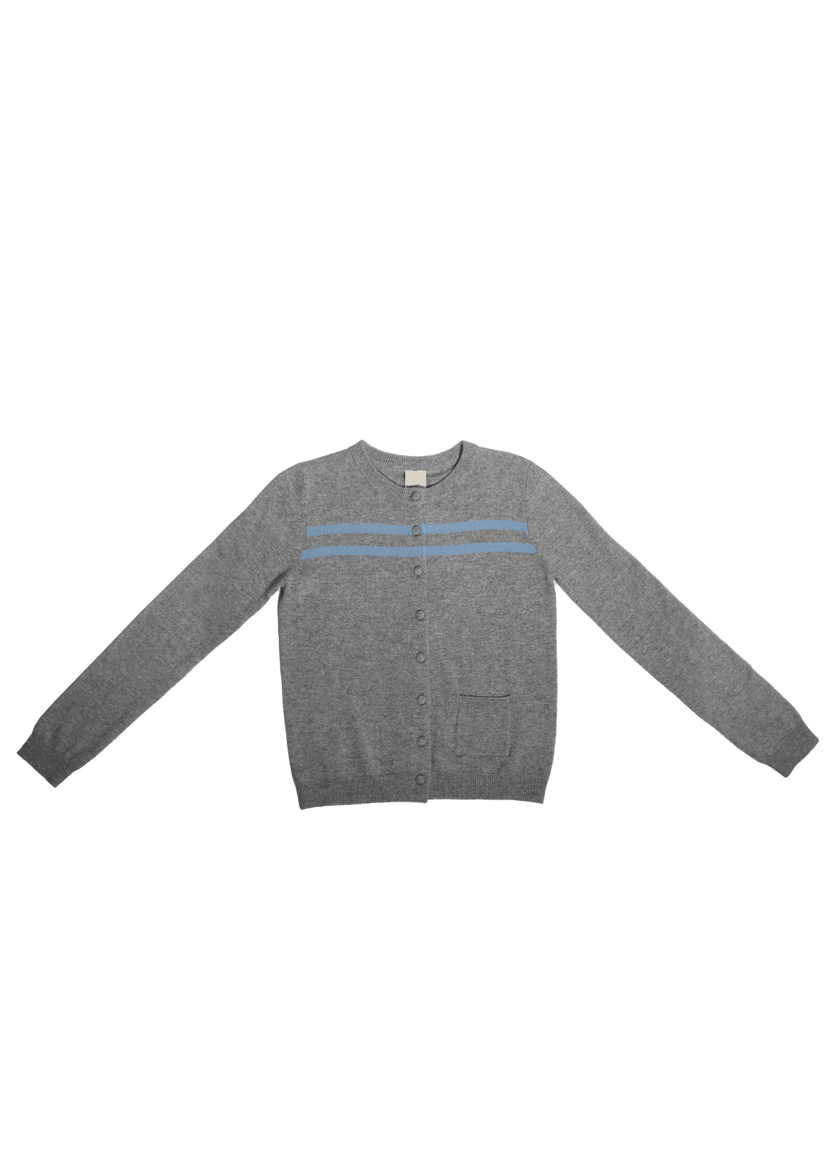 Cashmere Wool Stripe Cardigan Heather Grey Womens Knit Style