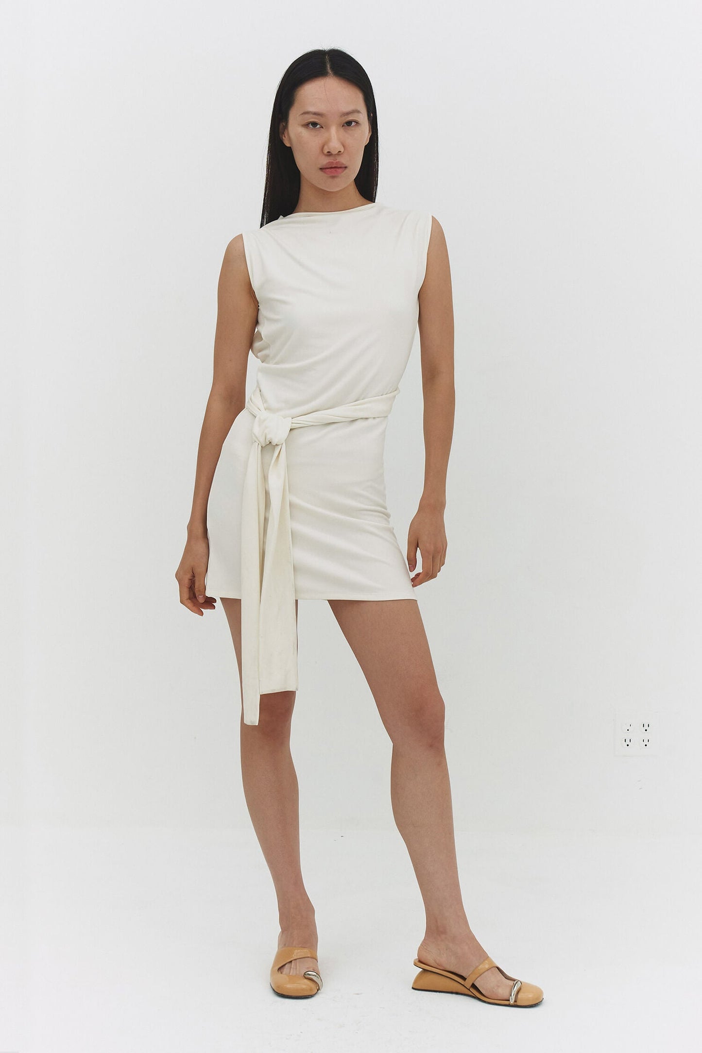 Beatriz Dress Off White Womens Mini Dress Summer Casual Tops
