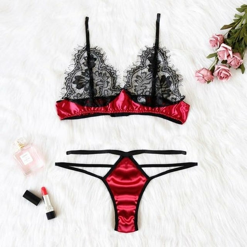 Large Size Lace Sexy Lingerie Bra Set