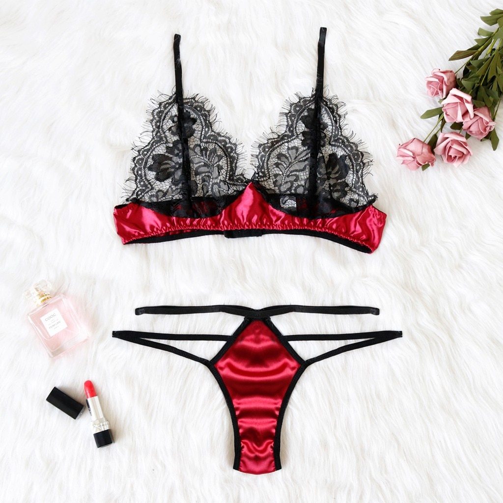 Large Size Lace Sexy Lingerie Bra Set