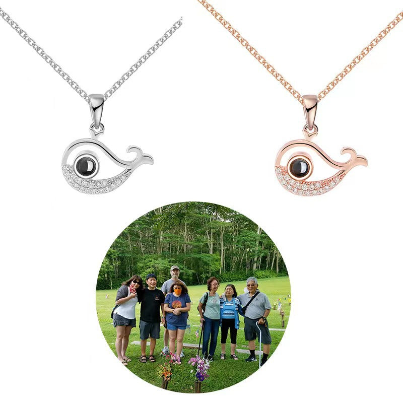 Little Fish 100 Languages Projection Pendant Necklace