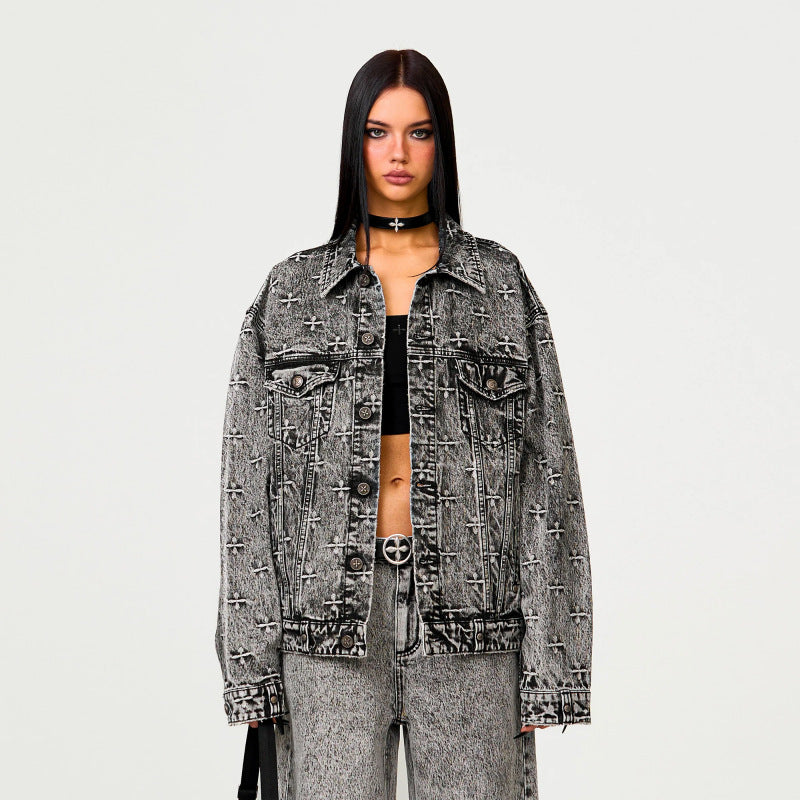 Storm Garden Wide Denim Jacket Oversized Casual Womens Coats