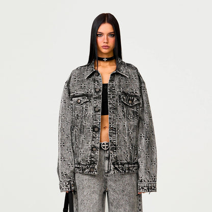 Storm Garden Wide Denim Jacket Oversized Casual Womens Coats