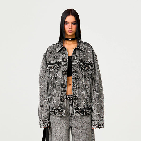 Storm Garden Wide Denim Jacket Oversized Casual Womens Coats