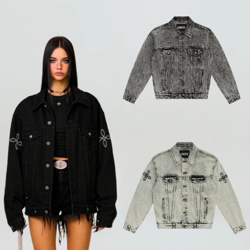 Storm Garden Wide Denim Jacket Oversized Casual Womens Coats