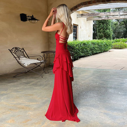 Women Backless Strappy Slim Fit Sleeveless Bodycon Dress