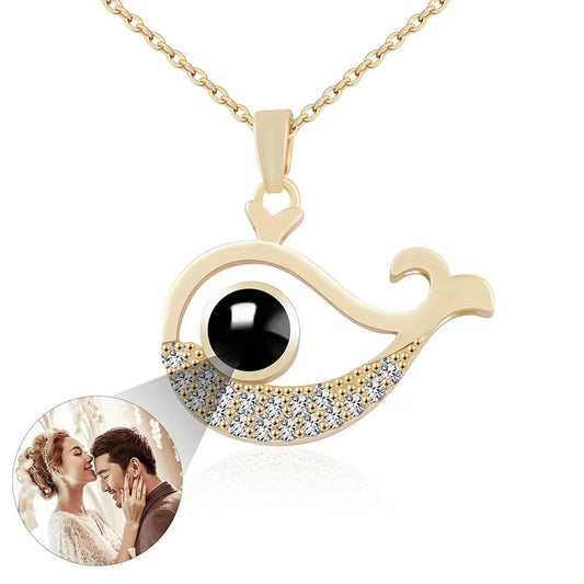 Little Fish 100 Languages Projection Pendant Necklace