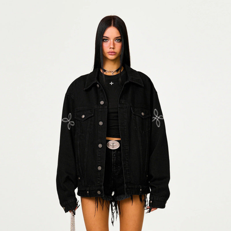 Storm Garden Wide Denim Jacket Oversized Casual Womens Coats