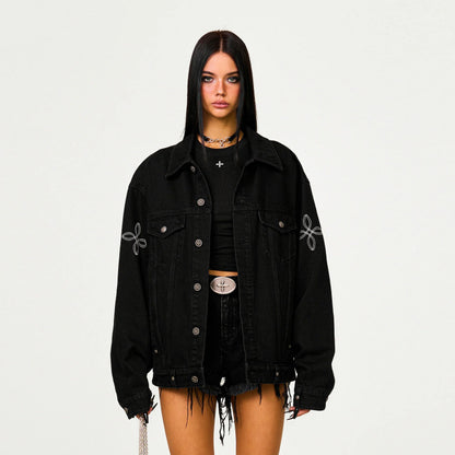 Storm Garden Wide Denim Jacket Oversized Casual Womens Coats