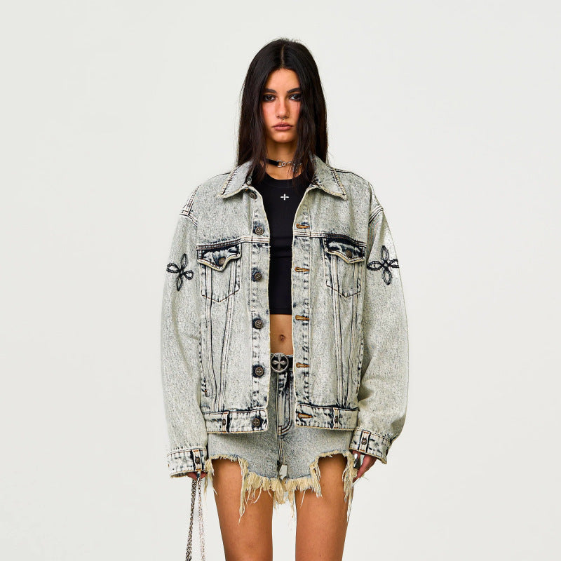 Storm Garden Wide Denim Jacket Oversized Casual Womens Coats